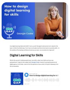 How to design digital learning for skills