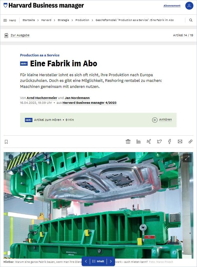 Eine Fabrik im Abo cover