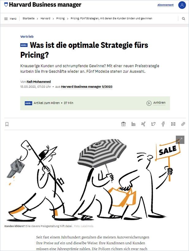 Was ist die optimale Strategie fürs Pricing? cover