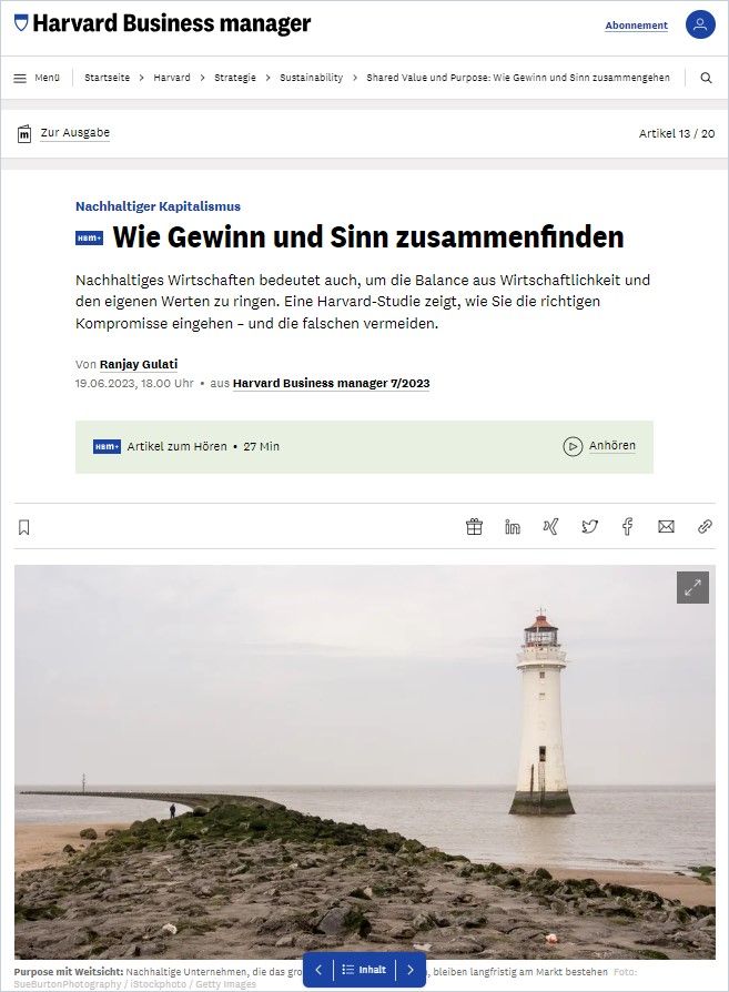 Wie Gewinn und Sinn zusammenfinden cover