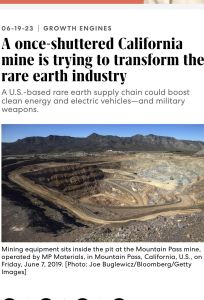 A Once-Shuttered California mine is trying to transform the rare earth  industry