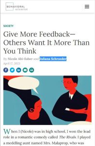 Give More Feedback – Others Want It More Than You Think