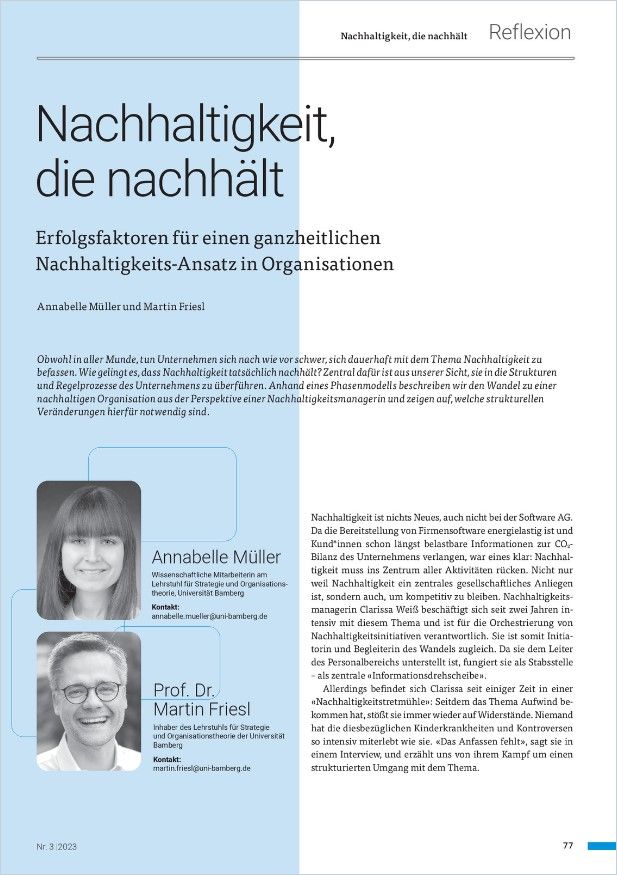 Nachhaltigkeit, die nachhält cover