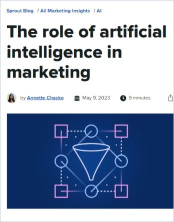 Image of: The Role of Artificial Intelligence in Marketing