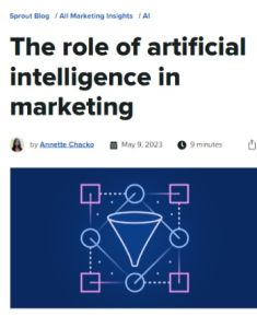 The Role of Artificial Intelligence in Marketing