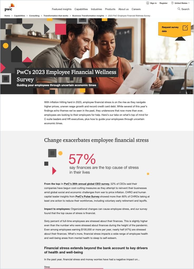 Image of: PwC's 2023 Employee Financial Wellness Survey