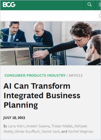 AI Can Transform Integrated Business Planning cover
