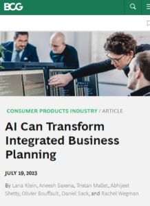 AI Can Transform Integrated Business Planning