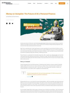 Money on Autopilot: The Future of AI x Personal Finance