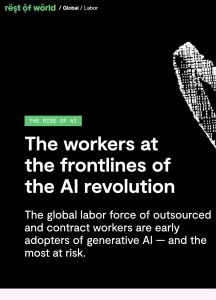 Les travailleurs en première ligne de la révolution de l’IA
