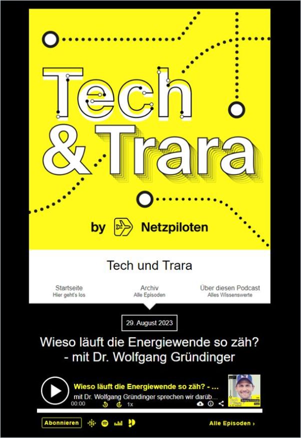 Wieso läuft die Energiewende so zäh? – mit Dr. Wolfgang Gründinger cover