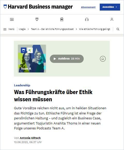 Was Führungskräfte über Ethik wissen müssen cover