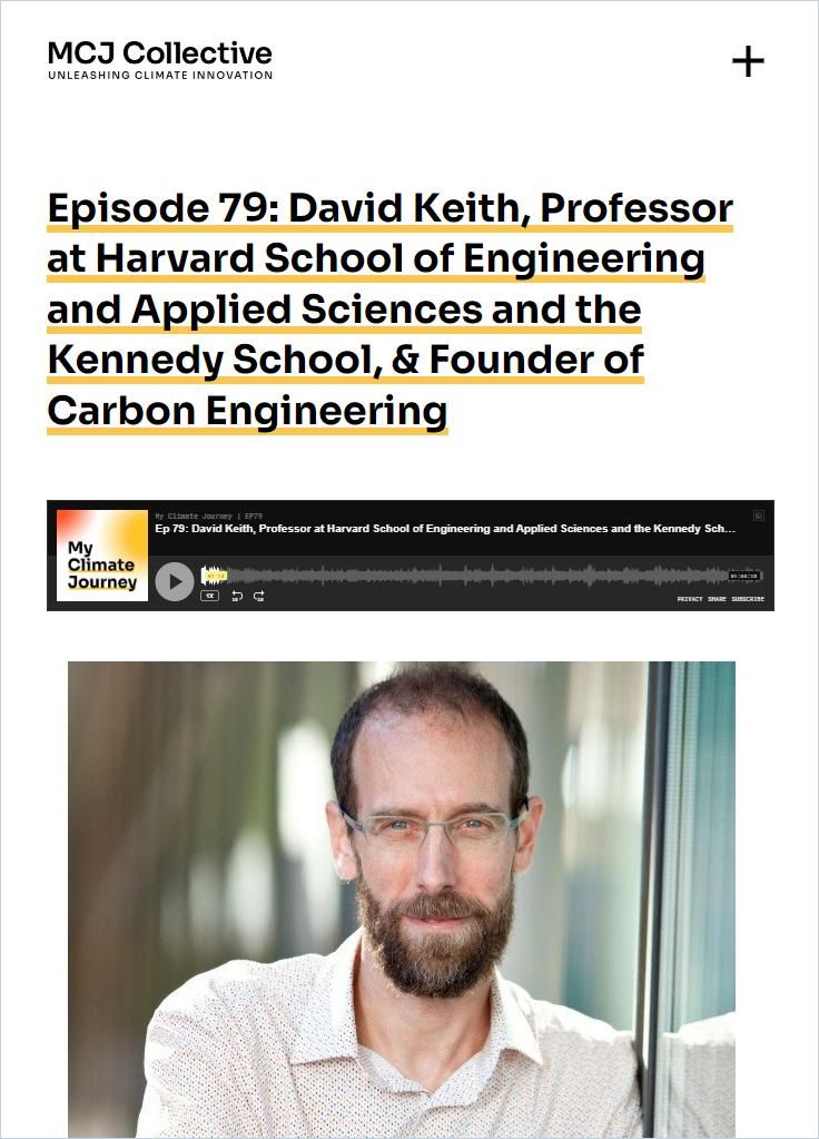 David Keith über Solar-Geoengineering cover