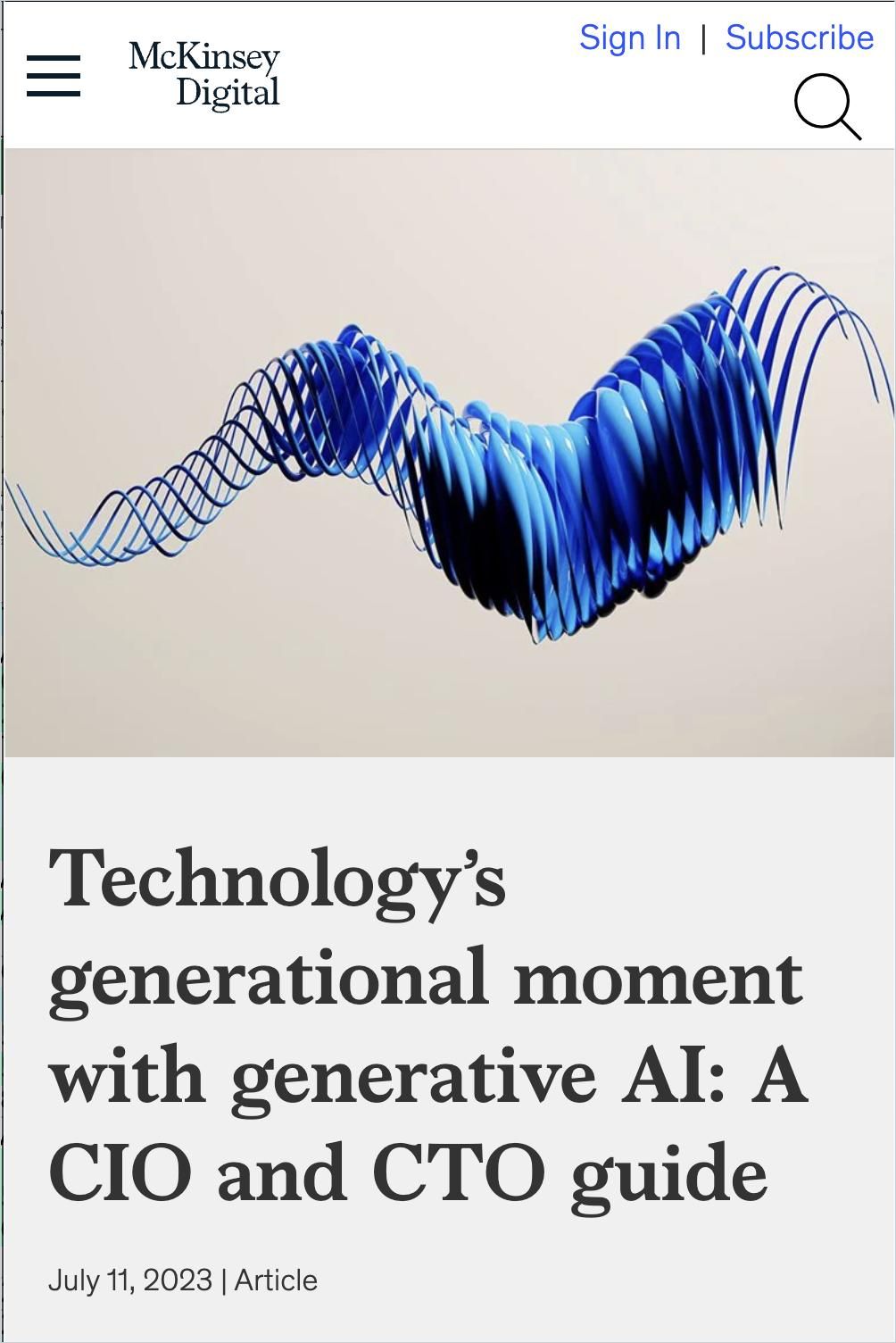 Technology’s generational moment with generative AI cover