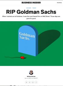 RIP Goldman Sachs