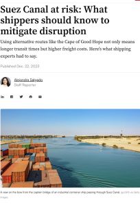 Suez Canal at risk: What shippers should know to mitigate disruption