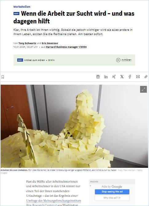 Wenn die Arbeit zur Sucht wird – und was dagegen hilft cover