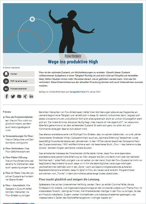 Wege ins produktive High cover