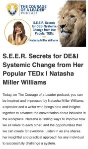 S.E.E.R. Secrets for DE&I Systemic Change from Her Popular TEDx | Natasha Miller Williams