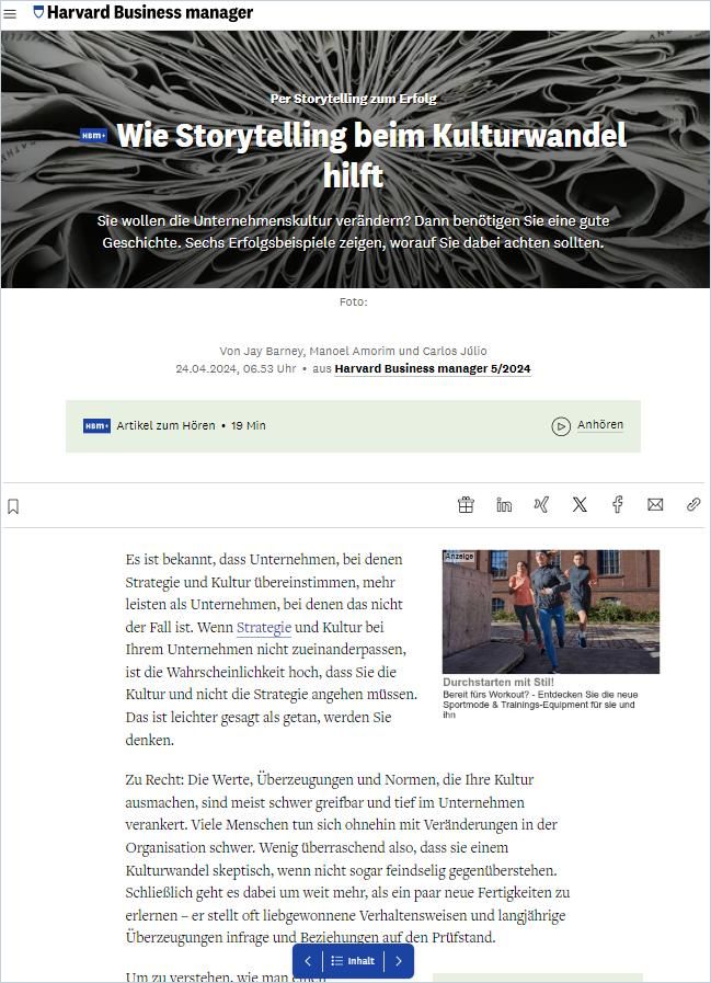 Wie Storytelling beim Kulturwandel hilft cover