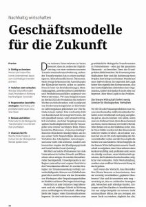 Gesch&auml;ftsmodelle f&uuml;r die Zukunft