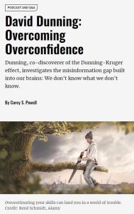 David Dunning: Overcoming Overconfidence