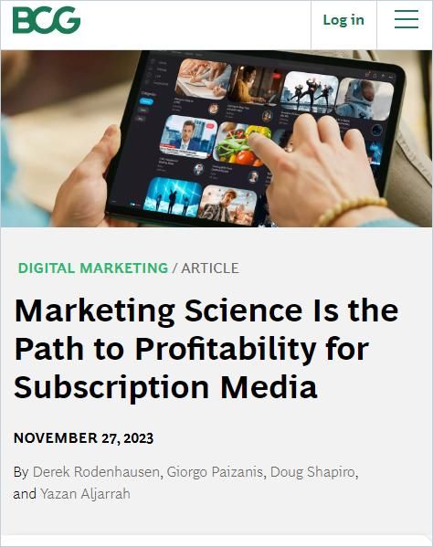 Marketing Science Is the Path to Profitability for Subscription Media cover