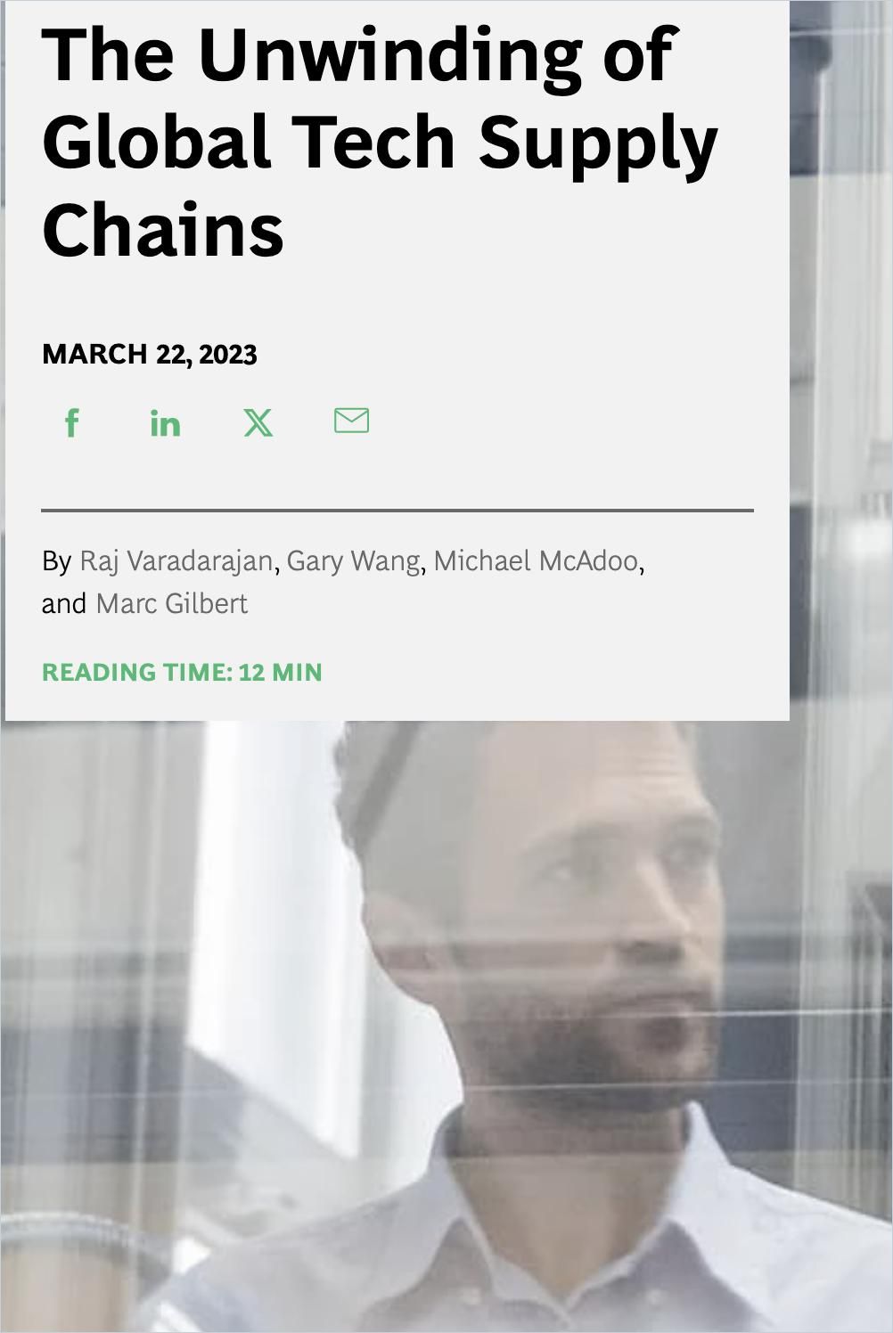 El desmoronamiento de las cadenas de suministro tecnológicas mundiales cover