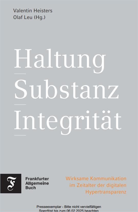 Haltung, Substanz, Integrität cover