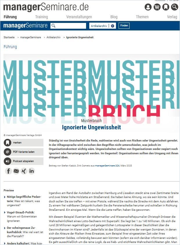 ​Ignorierte Ungewissheit​ cover