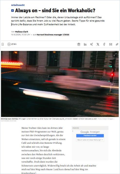 Always on – sind Sie ein Workaholic? cover