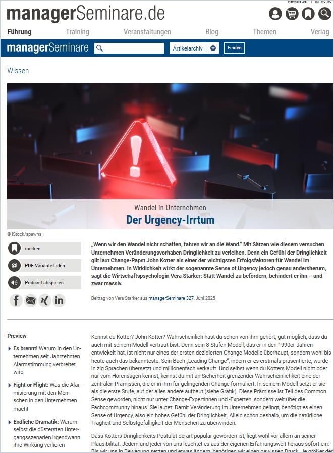 Der Urgency-Irrtum cover