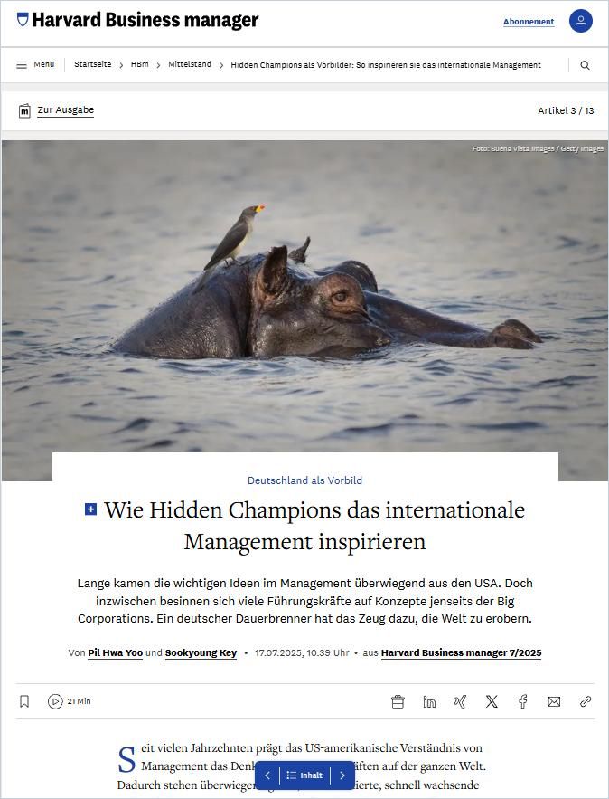 Wie Hidden Champions das internationale Management inspirieren cover