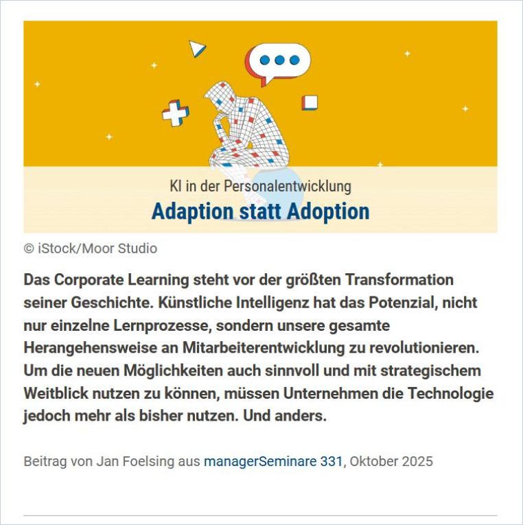 Adaption statt Adoption cover