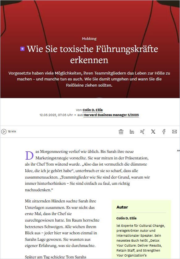 Wie Sie toxische Führungskräfte erkennen cover