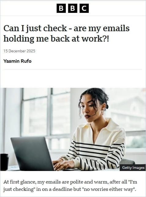 Can I just check — are my emails holding me back at work?! cover