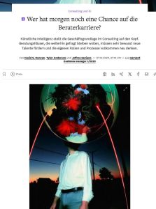 Wer hat morgen noch eine Chance auf die Beraterkarriere?