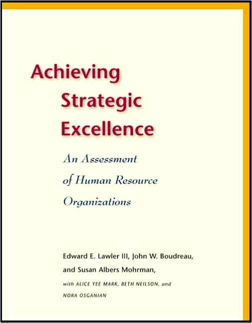 Achieving Strategic Excellence cover