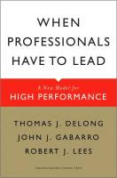 When Professionals Have to Lead