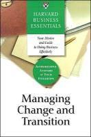 Managing Change and Transition