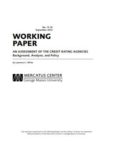 An Assessment of the Credit Rating Agencies