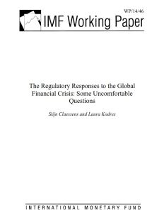 The Regulatory Responses to the Global Financial Crisis