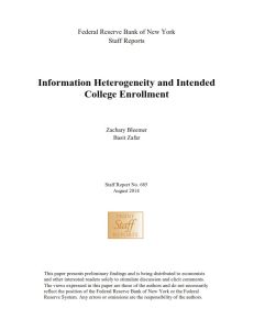 Information Heterogeneity and Intended College Enrollment