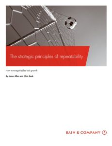 The Strategic Principles of Repeatability