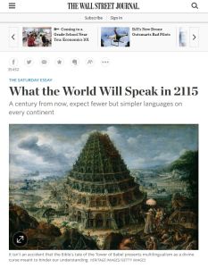 What the World Will Speak in 2115