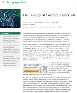 The Biology of Corporate Survival