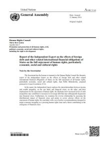 Report of the Independent Expert on the Effects of Foreign Debt