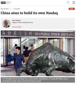 China Aims to Build Its Own Nasdaq