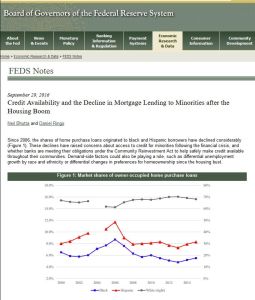 Credit Availability and the Decline in Mortgage Lending to Minorities after the Housing Boom