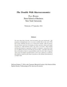 The Trouble With Macroeconomics